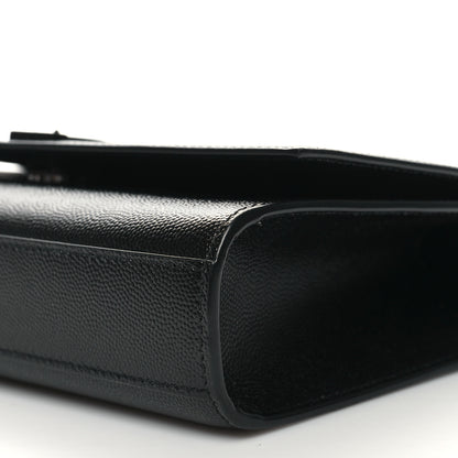 Saint Laurent Grain De Poudre Medium Classic Monogram Monochrome Kate Satchel Black 10 of 10