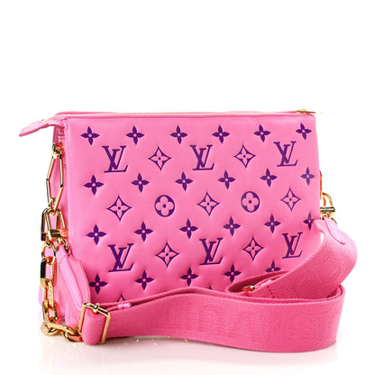 Louis Vuitton Lambskin Embossed Monogram Vuittamins Coussin PM Rose Violet 2 of 8