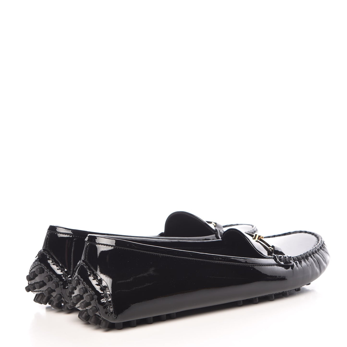 Patent Calfskin Farewell Flat Loafer 40 Black