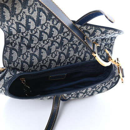 Christian Dior Monogram Saddle Bag Blue 4 of 5