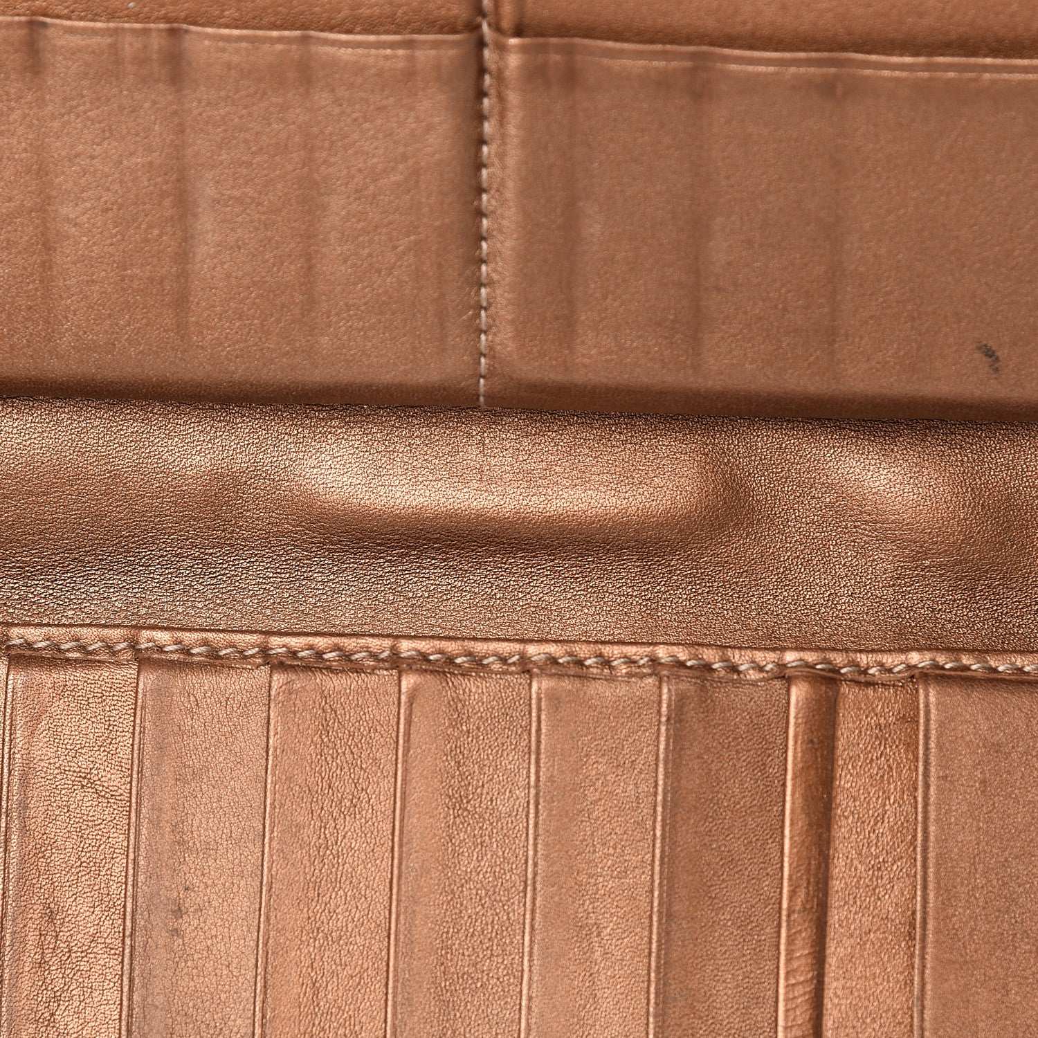 Gucci Metallic Guccissima Twins Zip Around Organizer Wallet Bronze 13 of 25