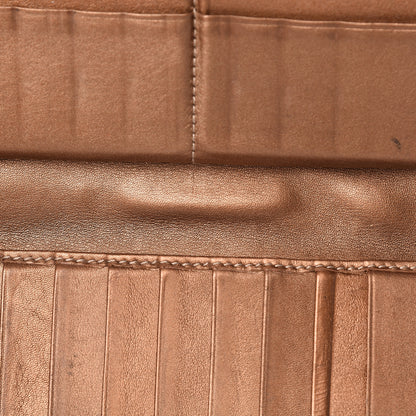 Gucci Metallic Guccissima Twins Zip Around Organizer Wallet Bronze 13 of 25
