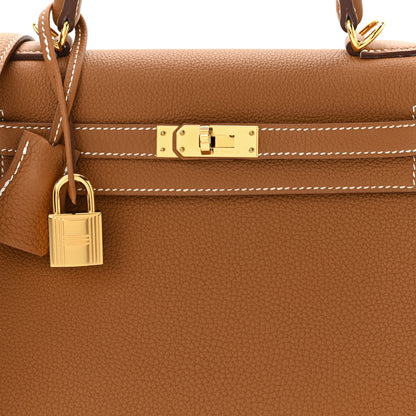 Hermes Togo Kelly Retourne 25 Gold 8 of 11