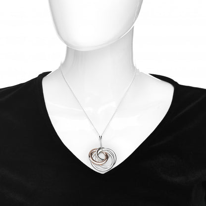 Tiffany Sterling Silver Rubedo 1837 Circles Pendant Necklace 2 of 4