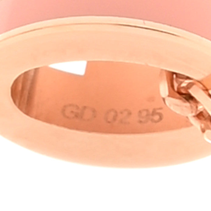 Hermes Lacquered Rose Gold Mini Pop H Pendant Necklace Rose Dragee 6 of 7