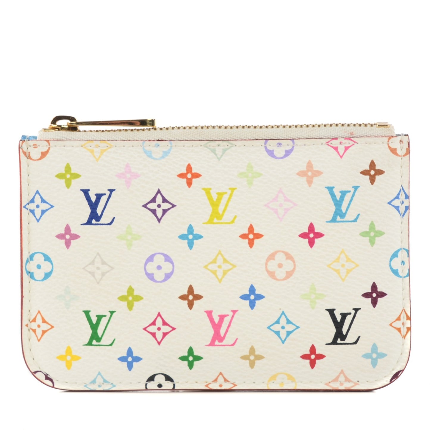 Monogram Multicolor Key Pouch White Anie