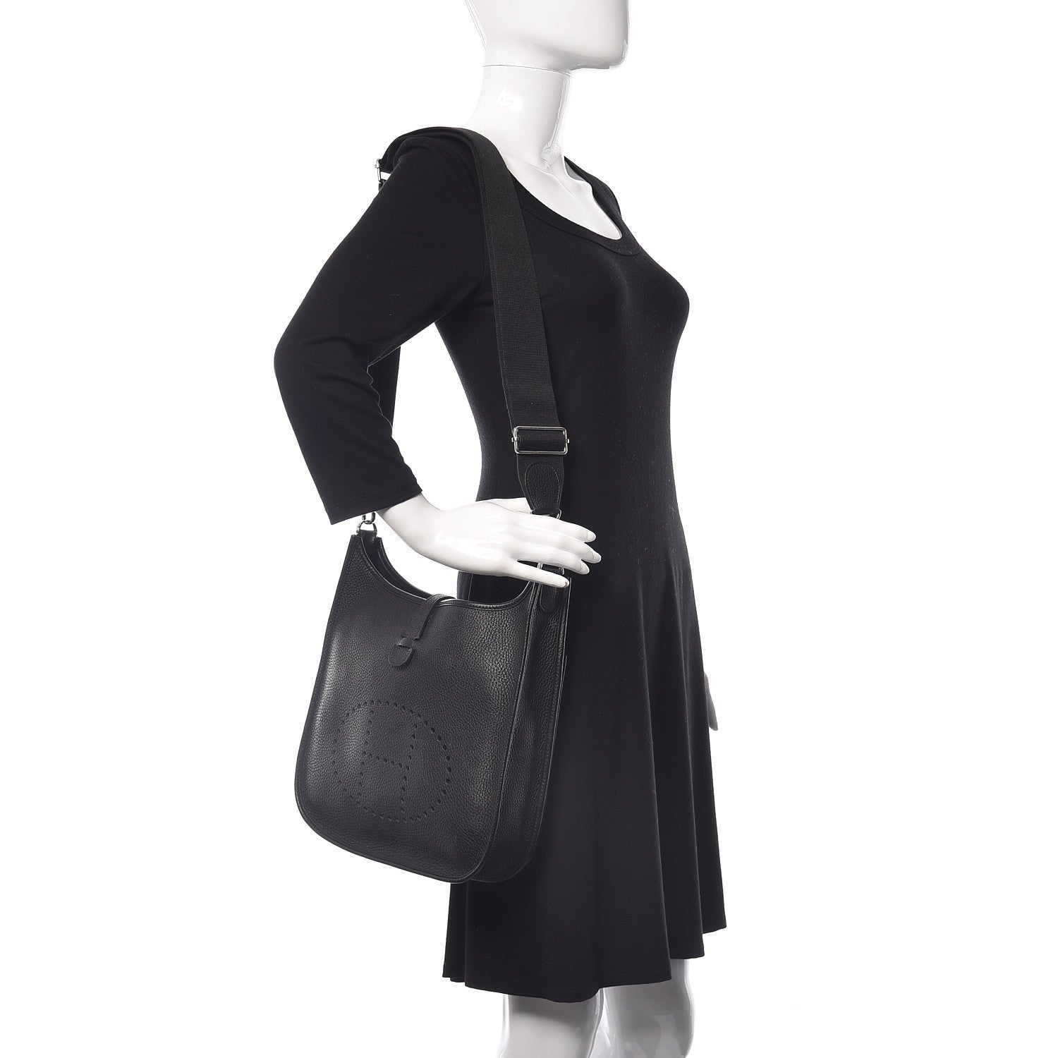 Hermes Taurillon Clemence Evelyne III PM Black 2 of 11