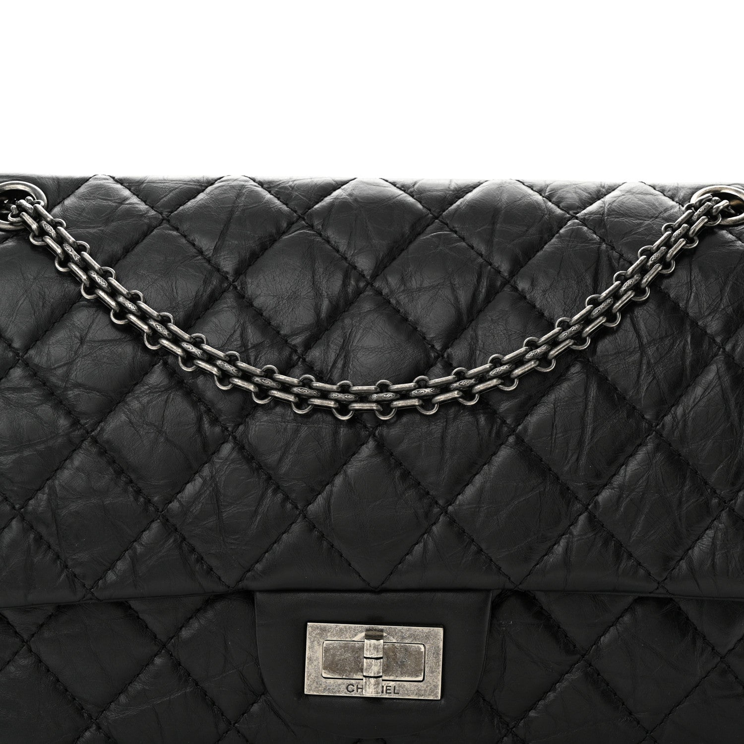 Chanel Aged Calfskin Quilted 2.55 Reissue 227 Flap Black 8 of 11