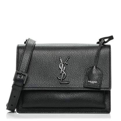 Saint Laurent Grained Calfskin Medium Monogram Sunset Black 1 of 6