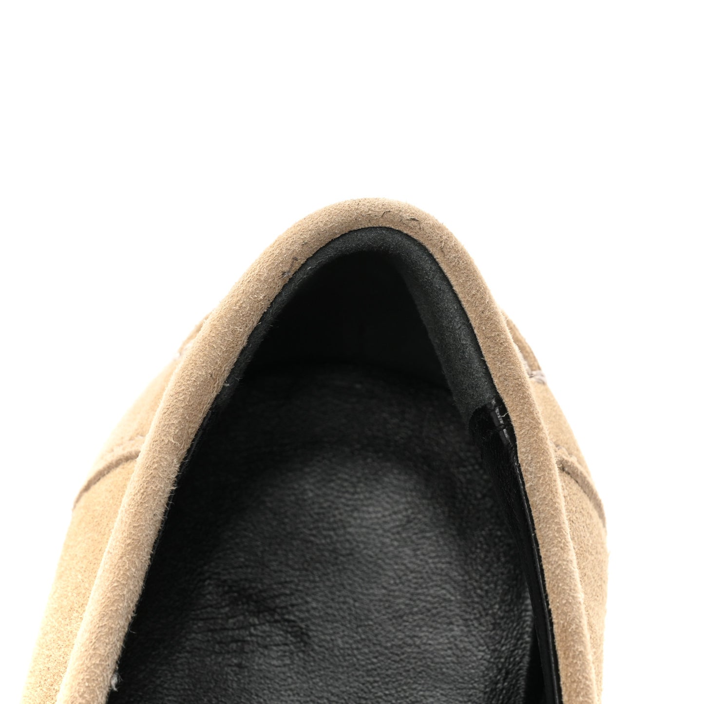 Suede Goatskin Womens Destin Loafers 36.5 Beige Argile