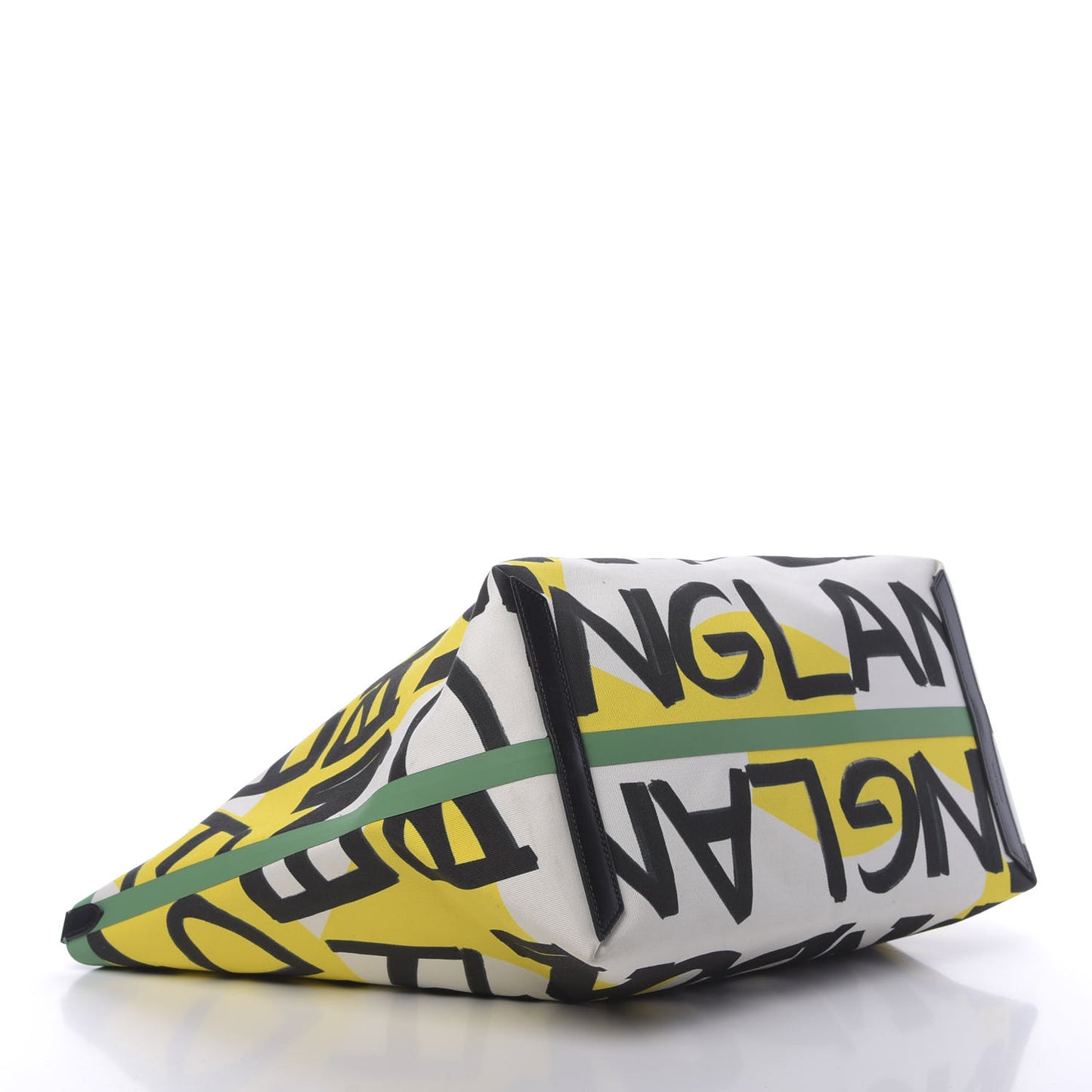 Canvas Giant Logo Graffiti Print Reversible Tote Black Green
