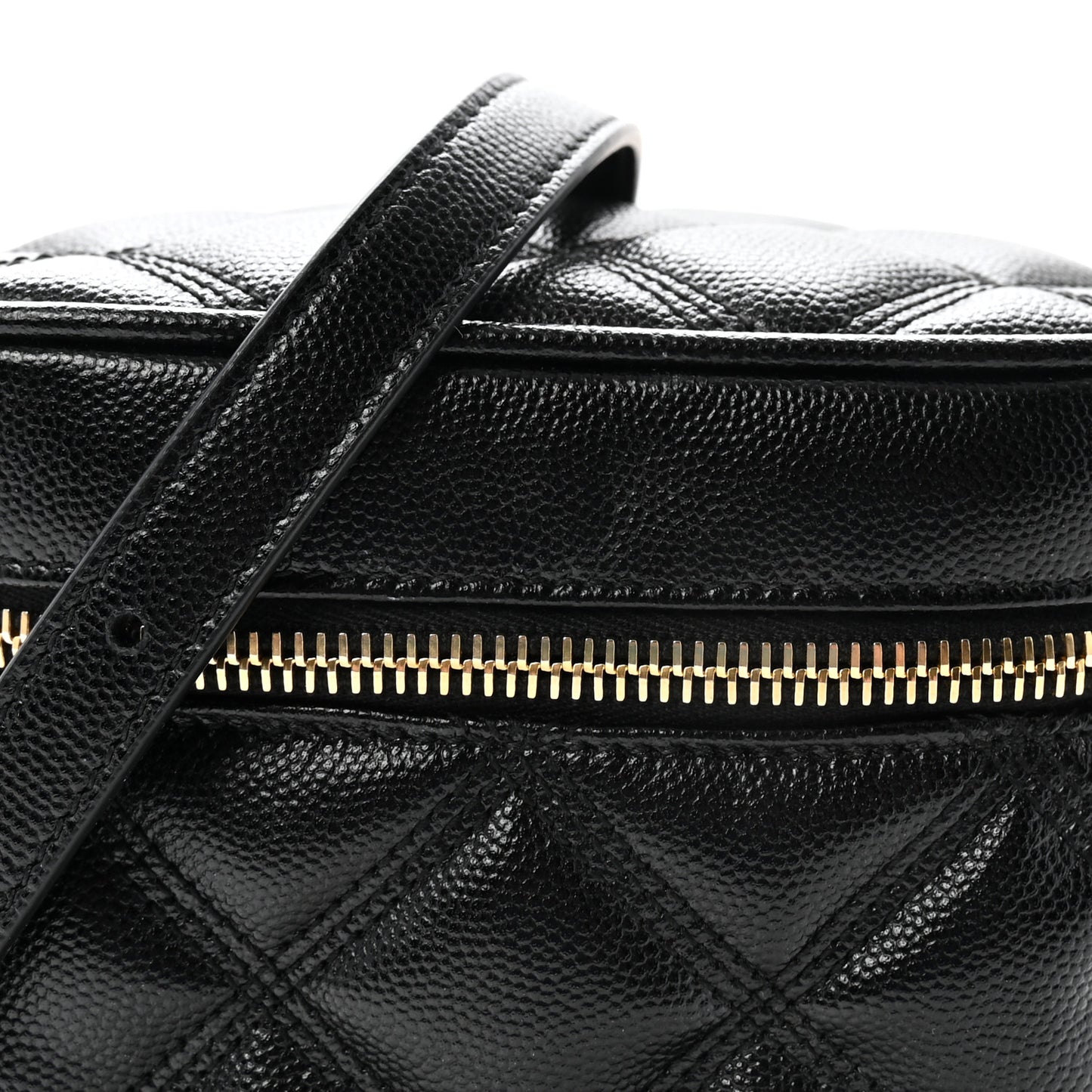 Grain de Poudre Quilted 80's Vanity Bag Black