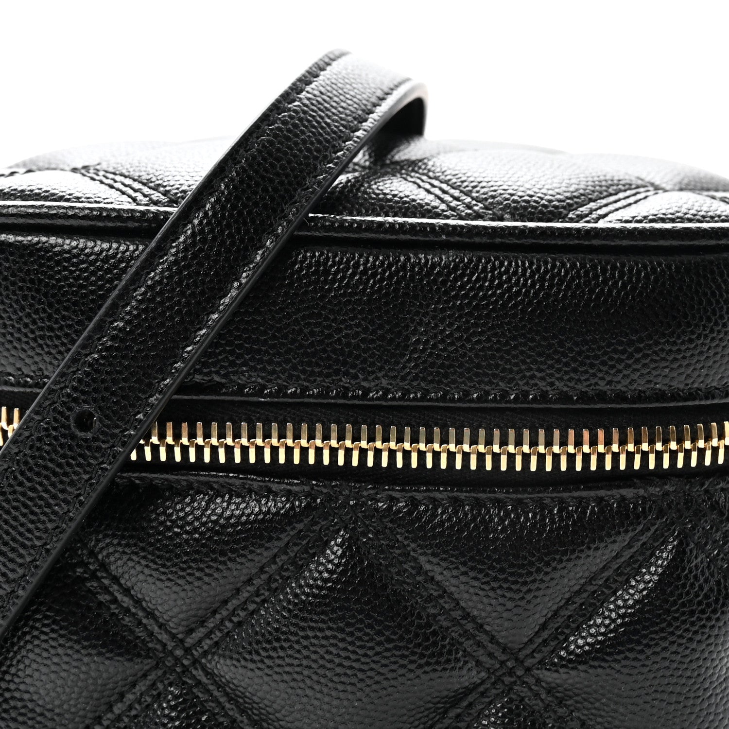 Saint Laurent Grain de Poudre Quilted 80's Vanity Bag Black 7 of 9