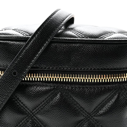 Saint Laurent Grain de Poudre Quilted 80's Vanity Bag Black 7 of 9