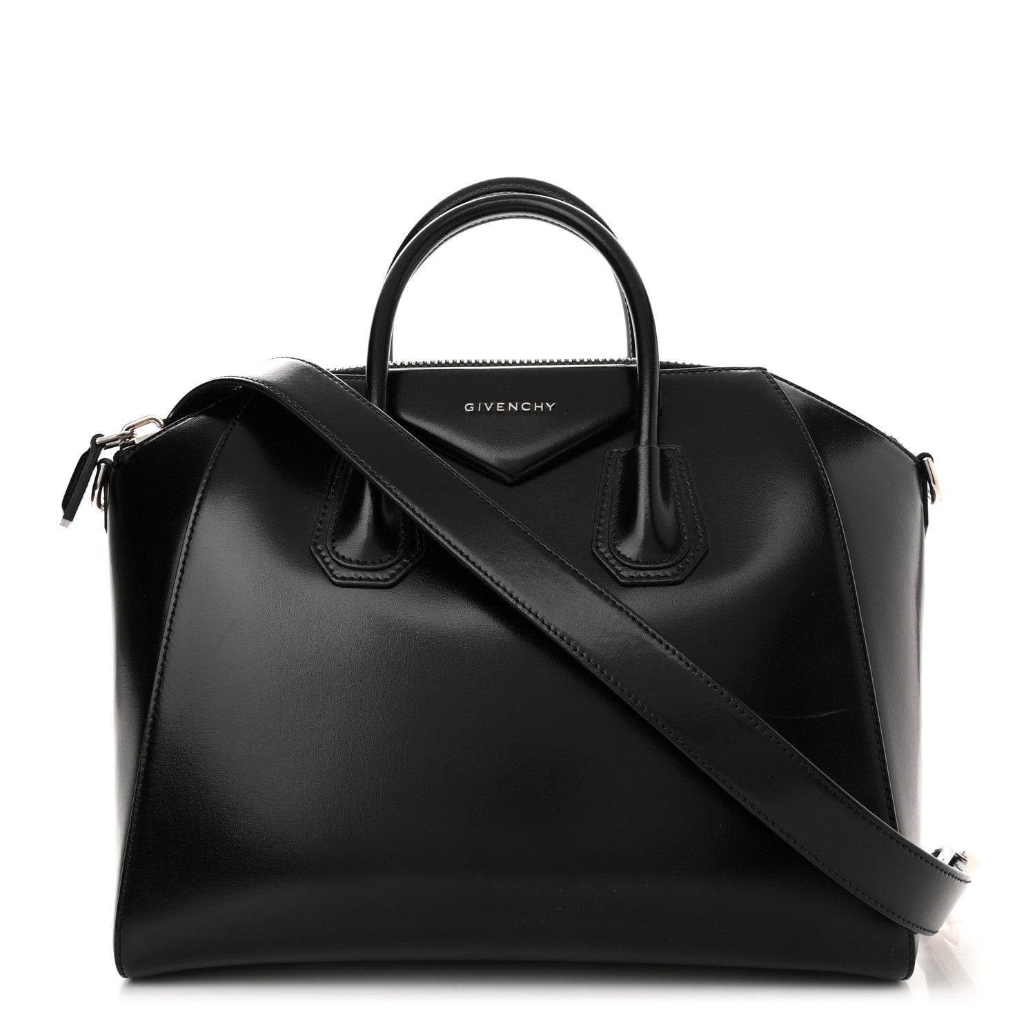 Givenchy Shiny Lord Calfskin Medium Antigona Black 1 of 10