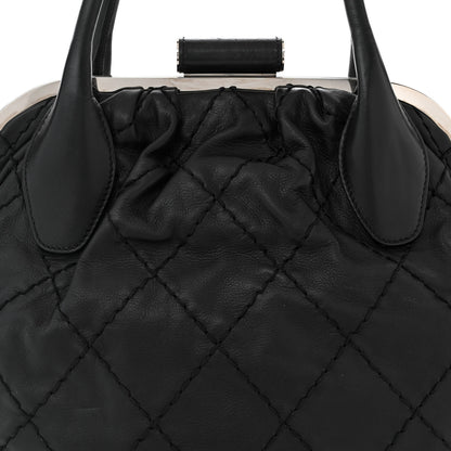 Chanel Calfskin Stitched Expandable Frame Bag Black 8 of 10