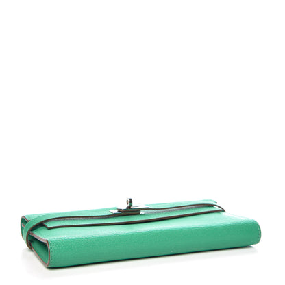 Hermes Chevre Mysore Kelly Longue Wallet Menthe 4 of 8