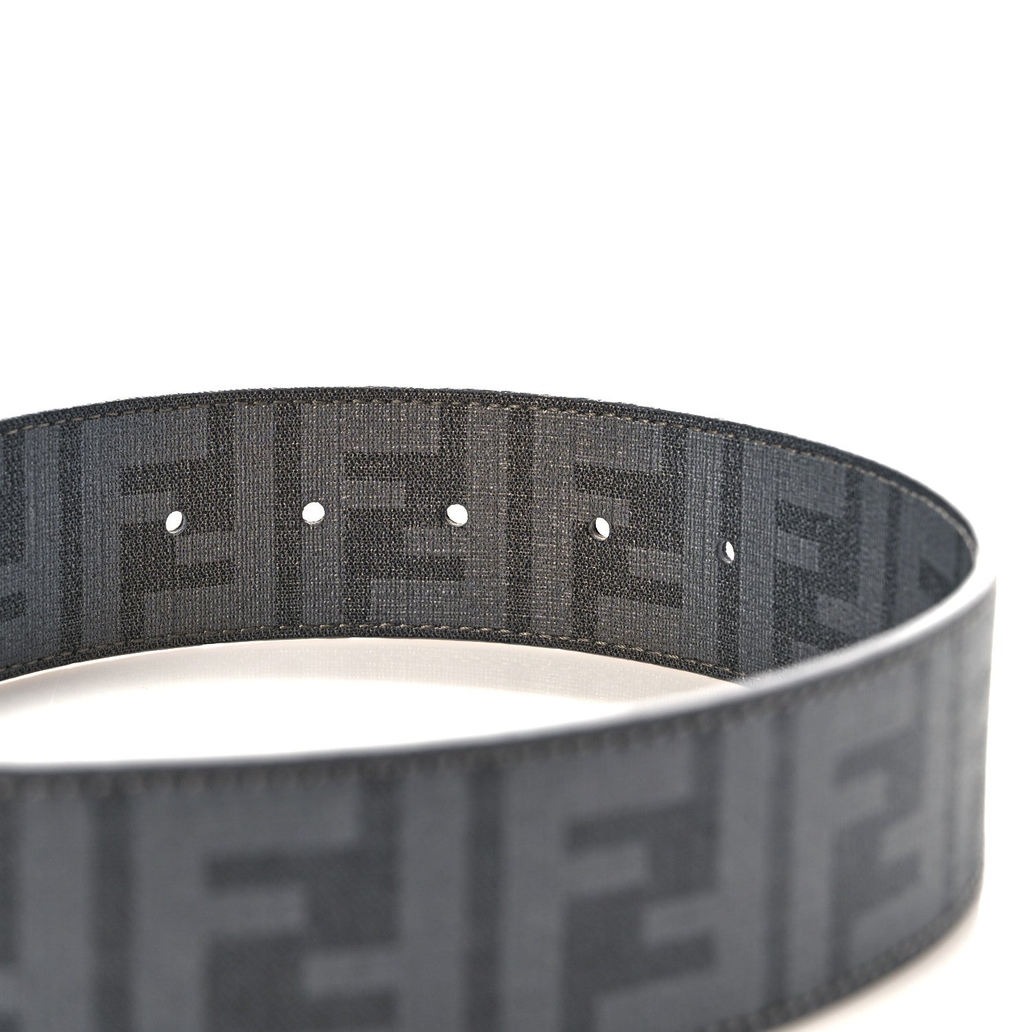 Fendi Zucca Spalmati College Belt 110 44 Grey Blue 4 of 4