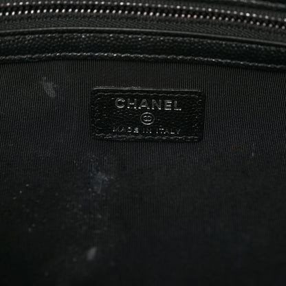 Chanel Iridescent Caviar Quilted Large Cosmetic Case Black 6 of 9