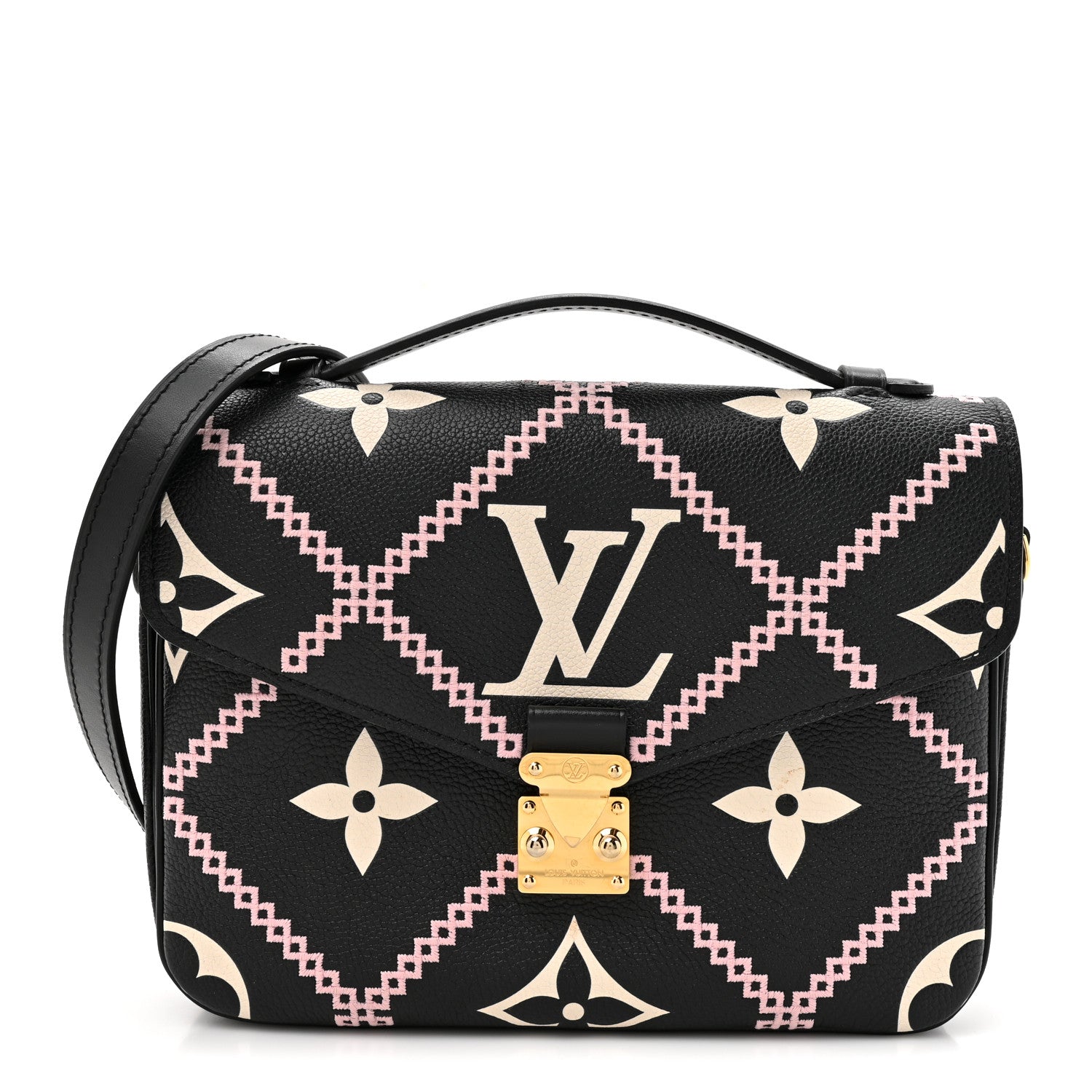 Louis Vuitton Empreinte Monogram Giant Broderies Pochette Metis Black 1 of 10