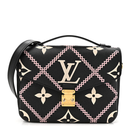 Louis Vuitton Empreinte Monogram Giant Broderies Pochette Metis Black 1 of 10
