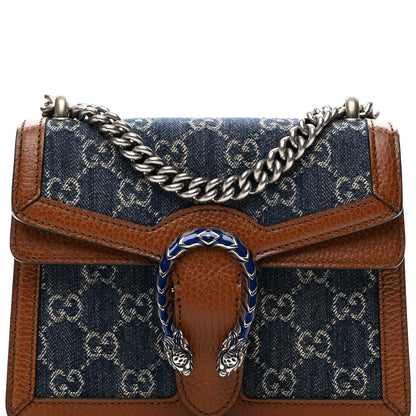Gucci New Denim GG Monogram Dollar Calfskin Enamel Mini Dionysus Shoulder Bag Blue Tea Cuir Epilog Electric Blue 8 of 10