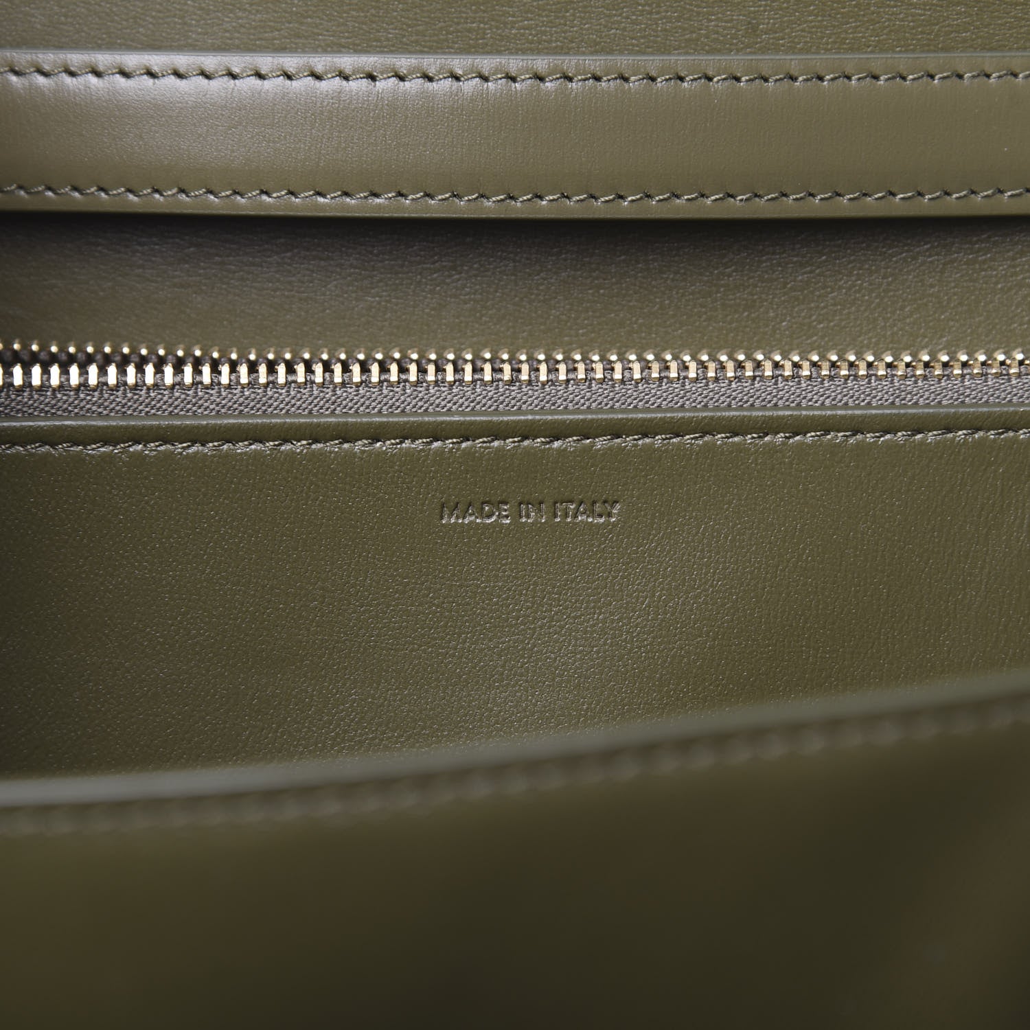 Celine Box Calfskin Medium Classic Box Flap Bag Army Green 7 of 9