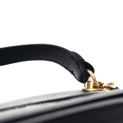 Chanel Calfskin Quilted CC Small Vanity Case Navy 12 of 13