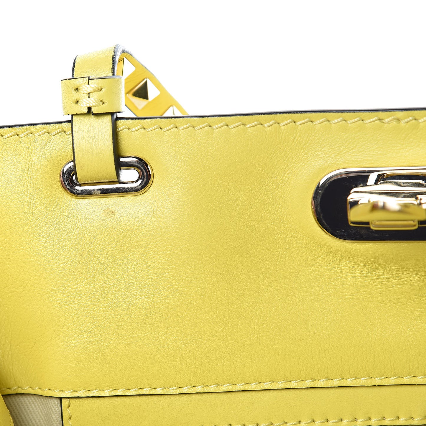 Vitello Small Rockstud Tote Water Yellow