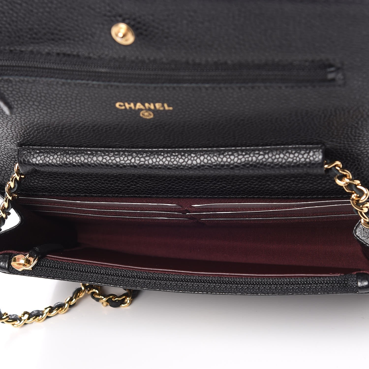 Chanel Caviar Quilted Wallet On Chain WOC Black 6 of 14