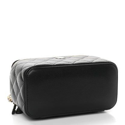 Chanel Caviar Quilted Small Vanity Case With Chain Black 4 of 9