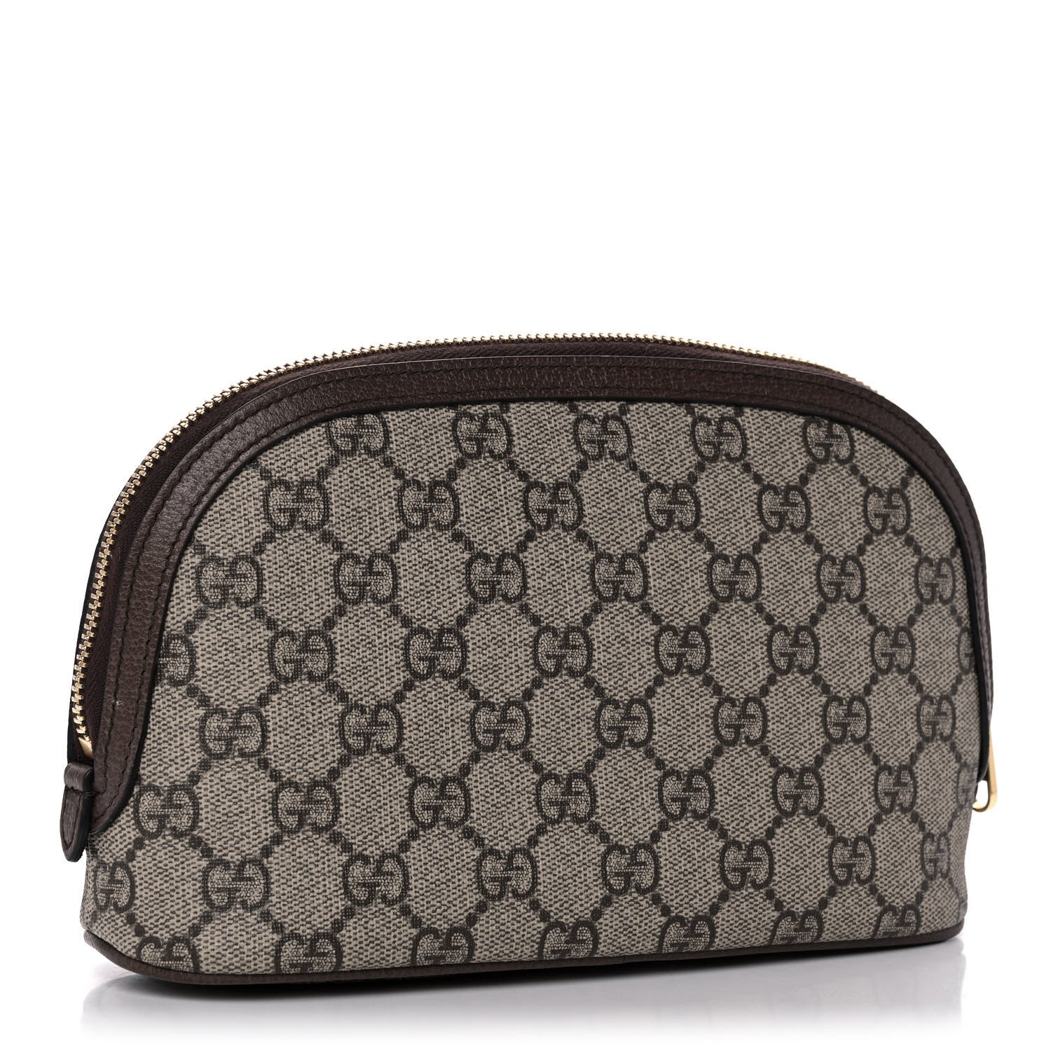 Gucci GG Supreme Monogram Textured Calfskin Web Large Ophidia Cosmetic Case Beige Ebony New Acero 3 of 13