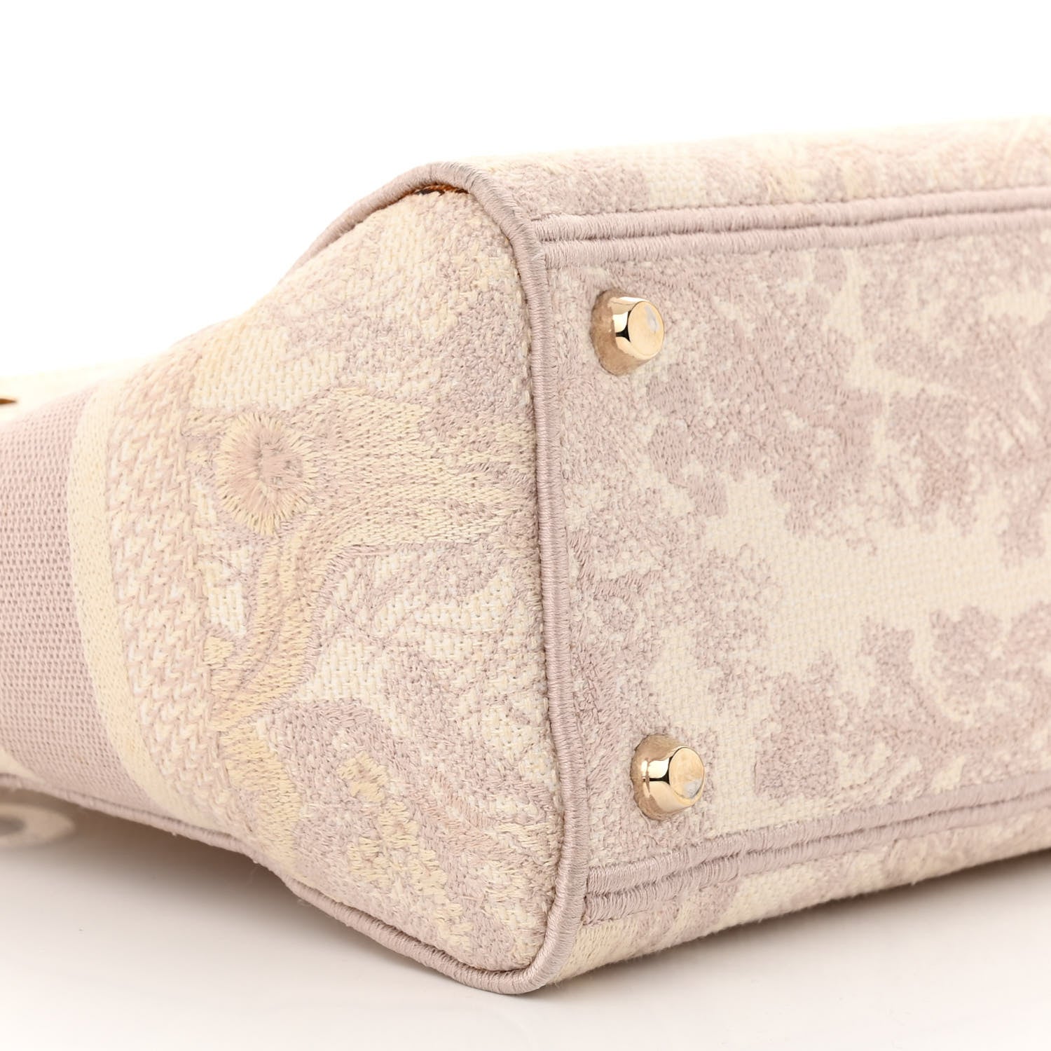 Christian Dior Canvas Toile De Jouy Reverse Embroidered Medium Lady D-Lite Rose 9 of 12