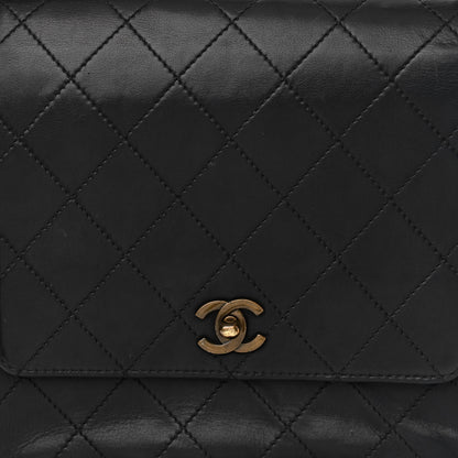 Chanel Lambskin Quilted CC Flap Shoulder Bag Black 9 of 15