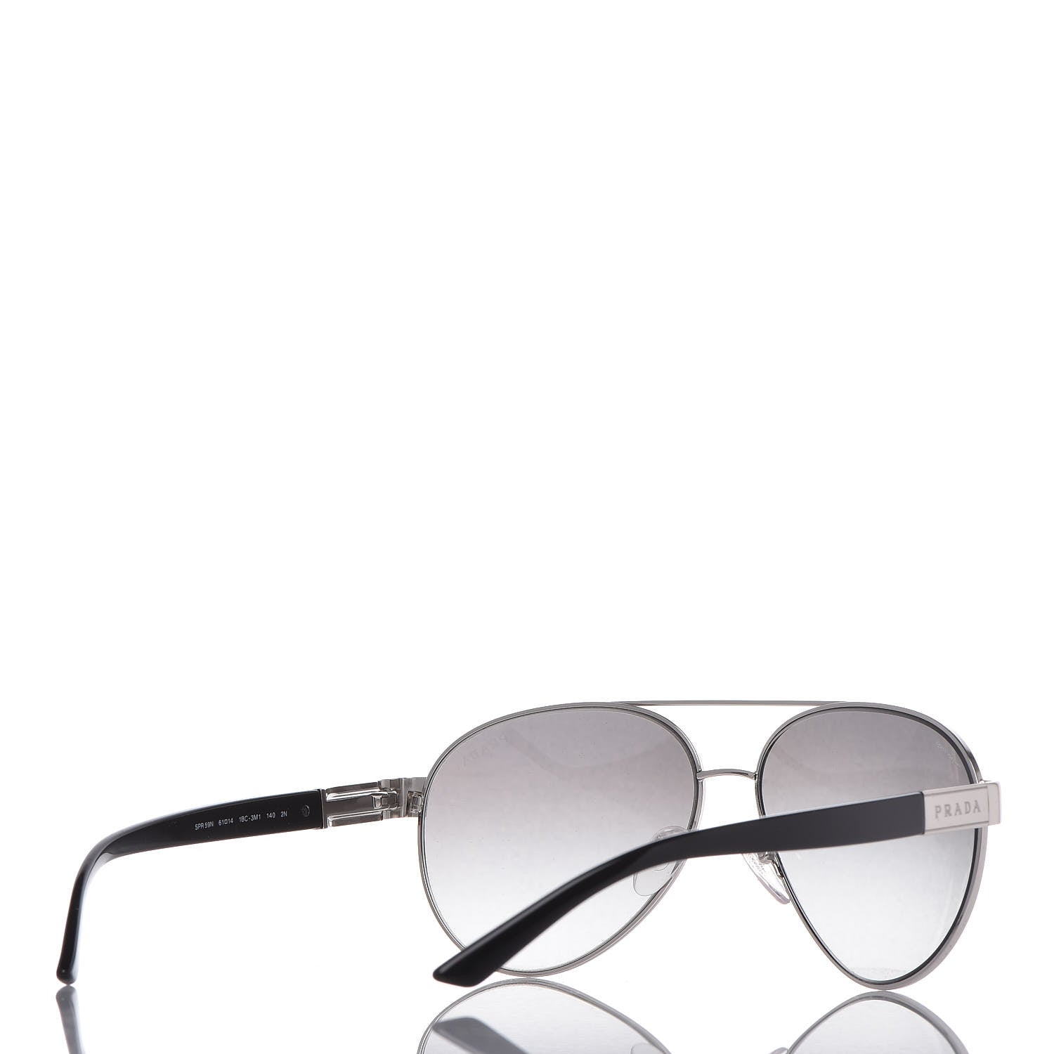 Prada Gradient Aviator Sunglasses SPR 59N Black 7 of 17