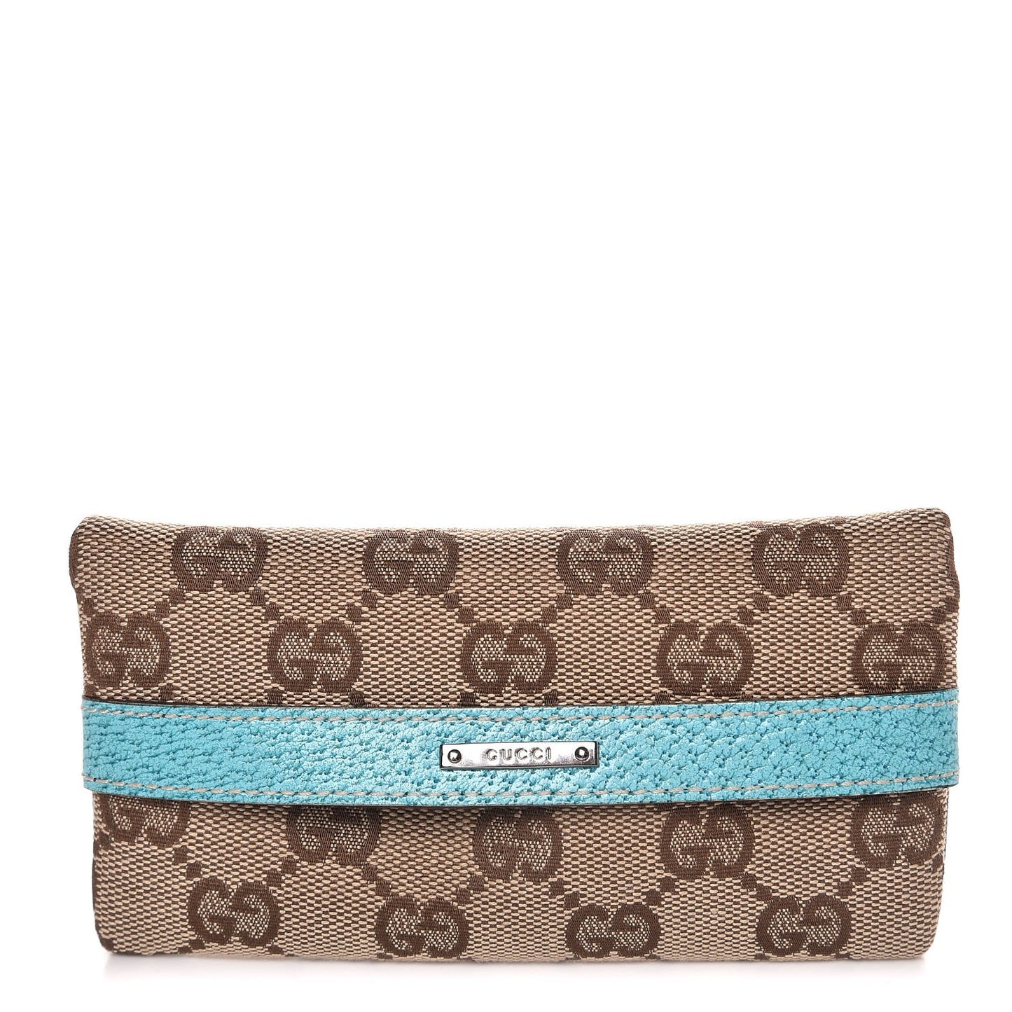 Monogram Tissue Holder Turquoise
