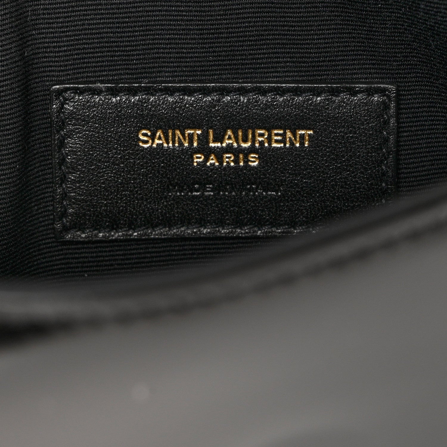 Saint Laurent Smooth Shiny Calfskin Monogram Uptown Pouch Black 6 of 7