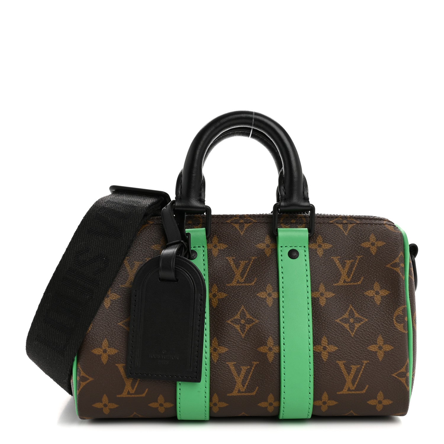 Louis Vuitton Monogram Macassar Keepall Bandouliere 25 Minty Green 1 of 10