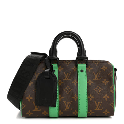Louis Vuitton Monogram Macassar Keepall Bandouliere 25 Minty Green 1 of 10