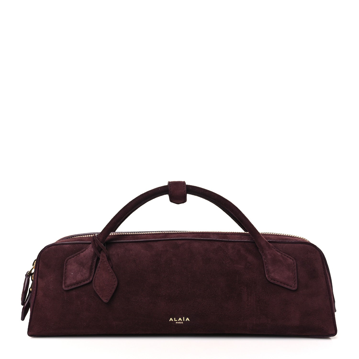 Alaia Suede Goatskin Teckel Clutch Rouge Grenat 1 of 10