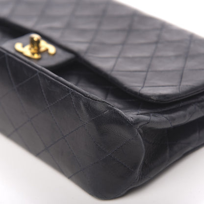 Chanel Lambskin Quilted Medium Double Flap Navy 10 of 28