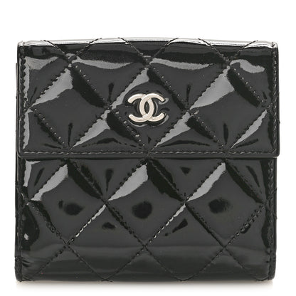 Chanel Patent Quilted Compact French Flap Wallet Black 1 of 10