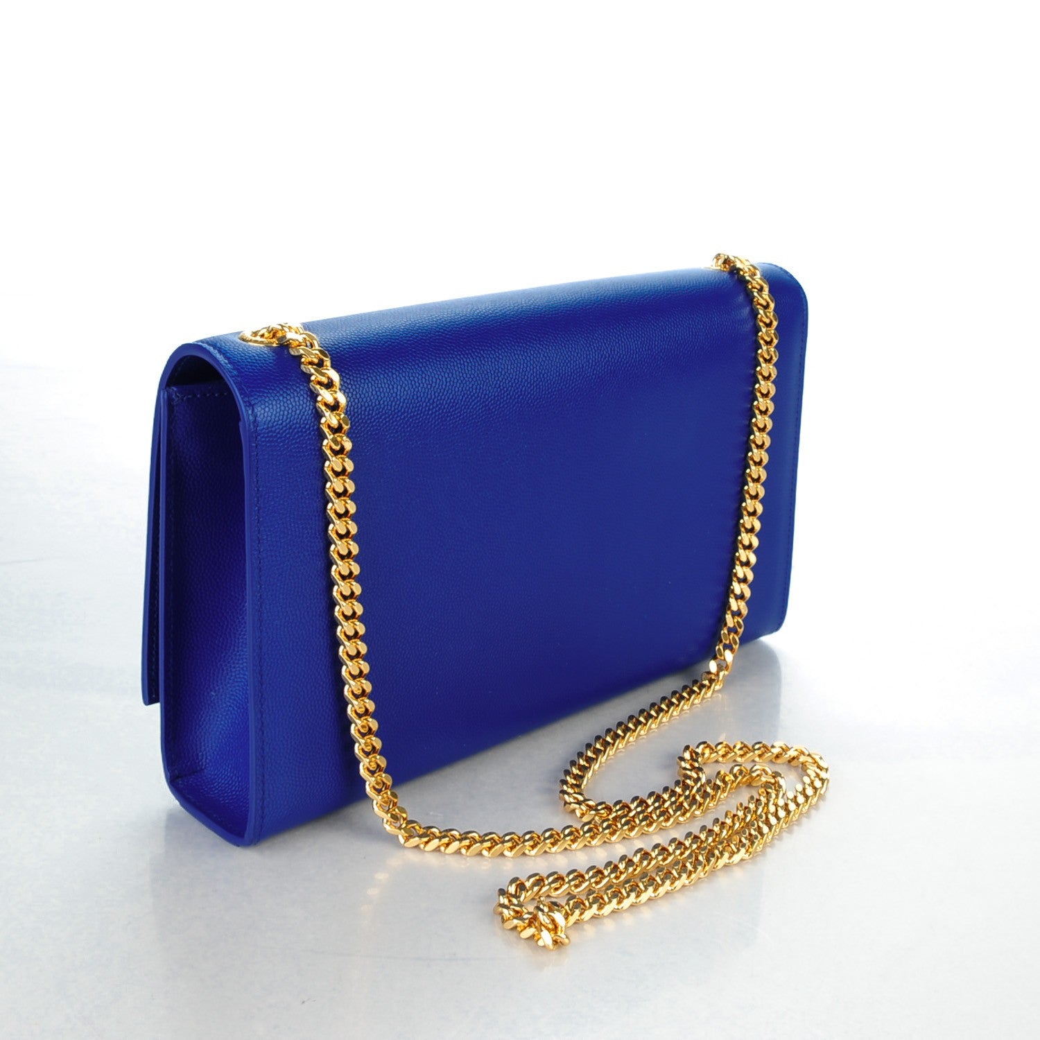 Saint Laurent Grain De Poudre Medium Classic Monogram Kate Satchel Ultramarine 3 of 8