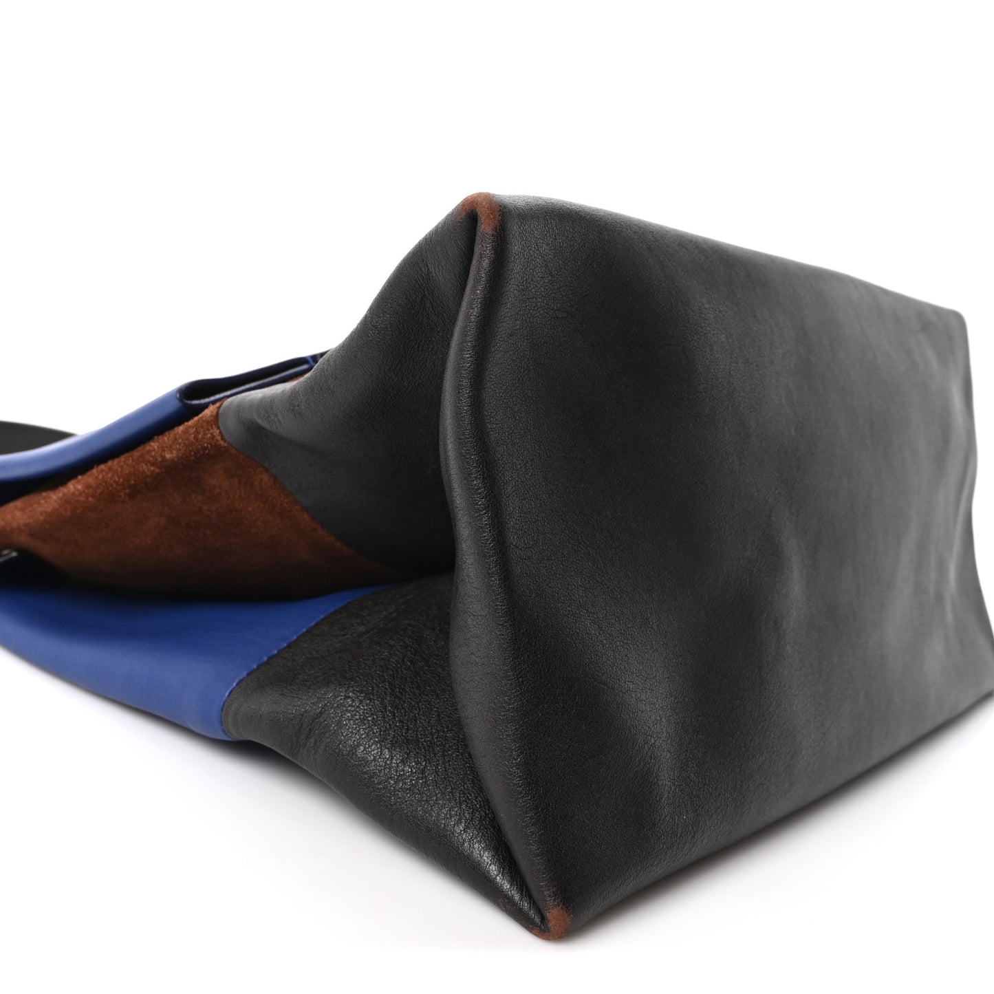 Calfskin Suede All Soft Shoulder Bag Indigo
