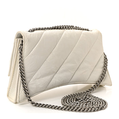 Balenciaga Crushed Calfskin Quilted XS Crush Chain Bag  Optic White 3 of 9