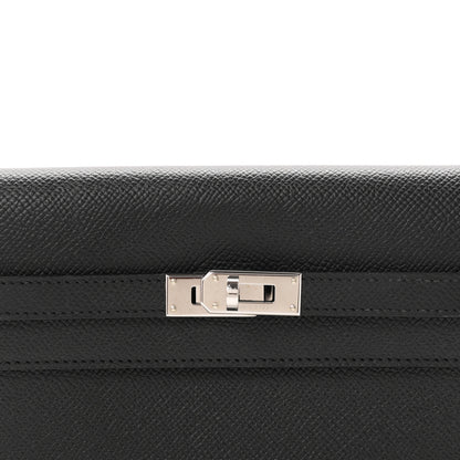 Hermes Epsom Kelly Longue Wallet Black 8 of 10