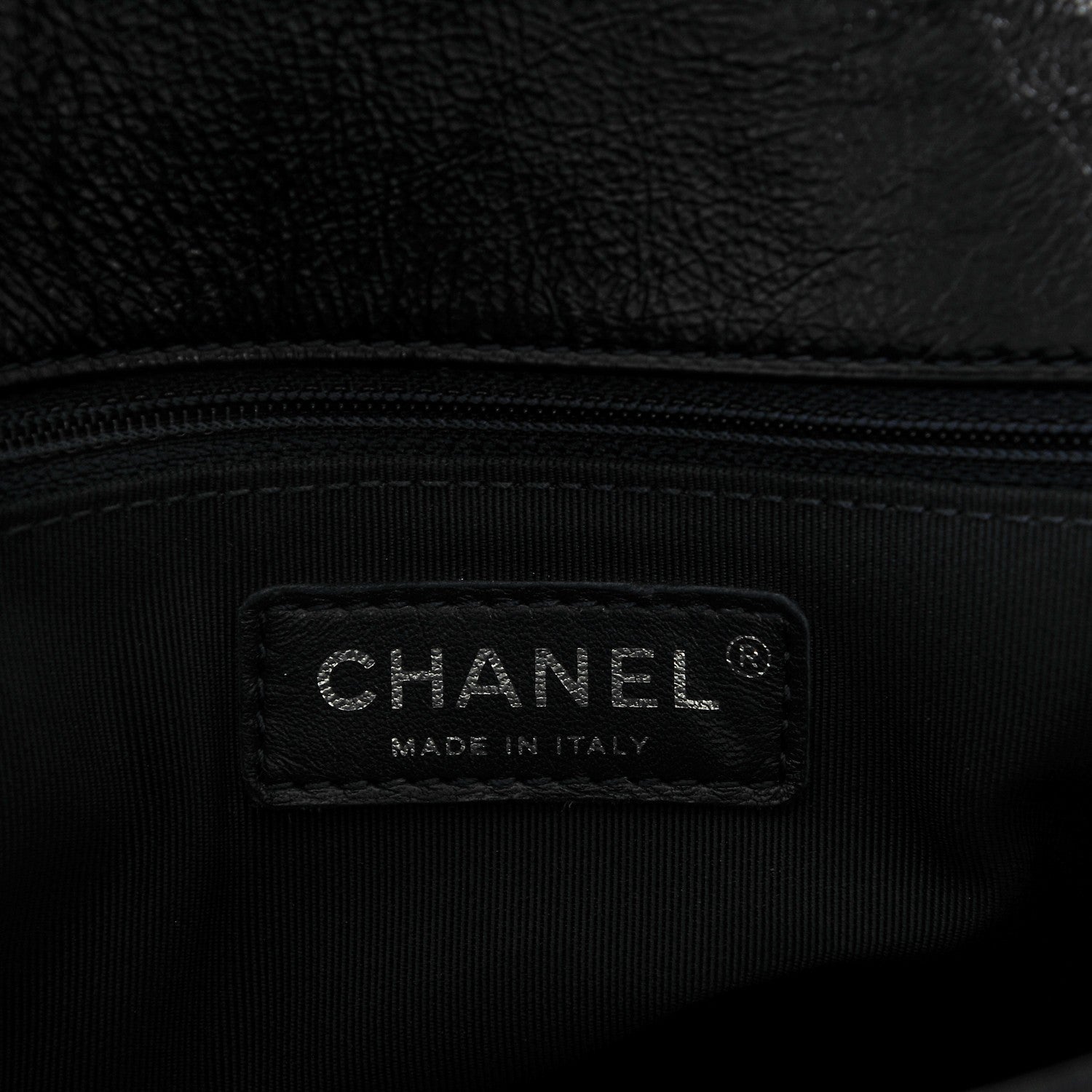 Chanel Crinkled Patent Jumbo Flap Dark Navy 6 of 7