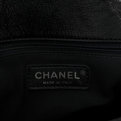 Chanel Crinkled Patent Jumbo Flap Dark Navy 6 of 7