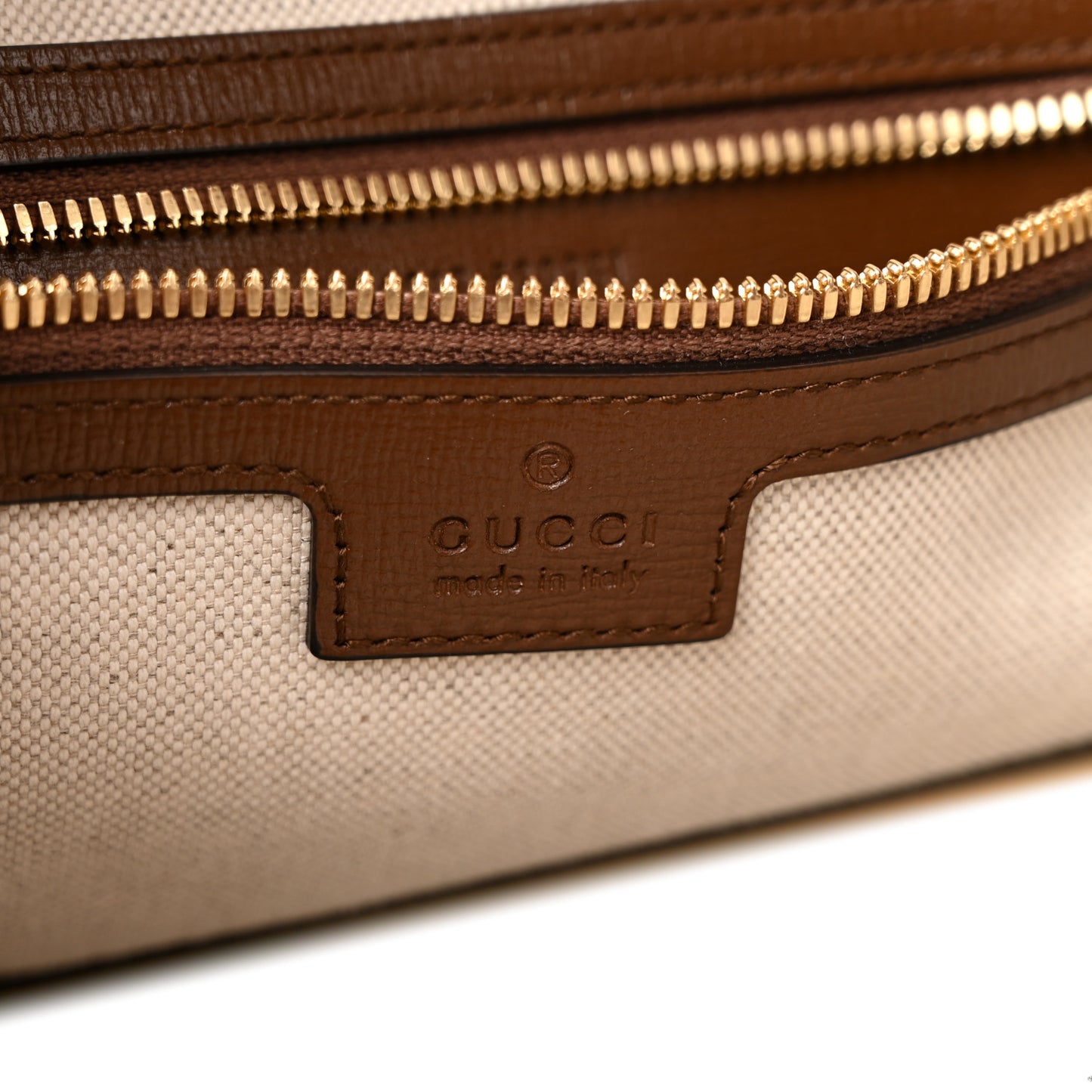 GG Supreme Monogram Azalea Calfskin Medium Retro Interlocking G Buckle Backpack Beige Ebony Brown Sugar