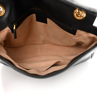 Gucci Calfskin Matelasse Medium GG Marmont Shoulder Bag Black 5 of 18